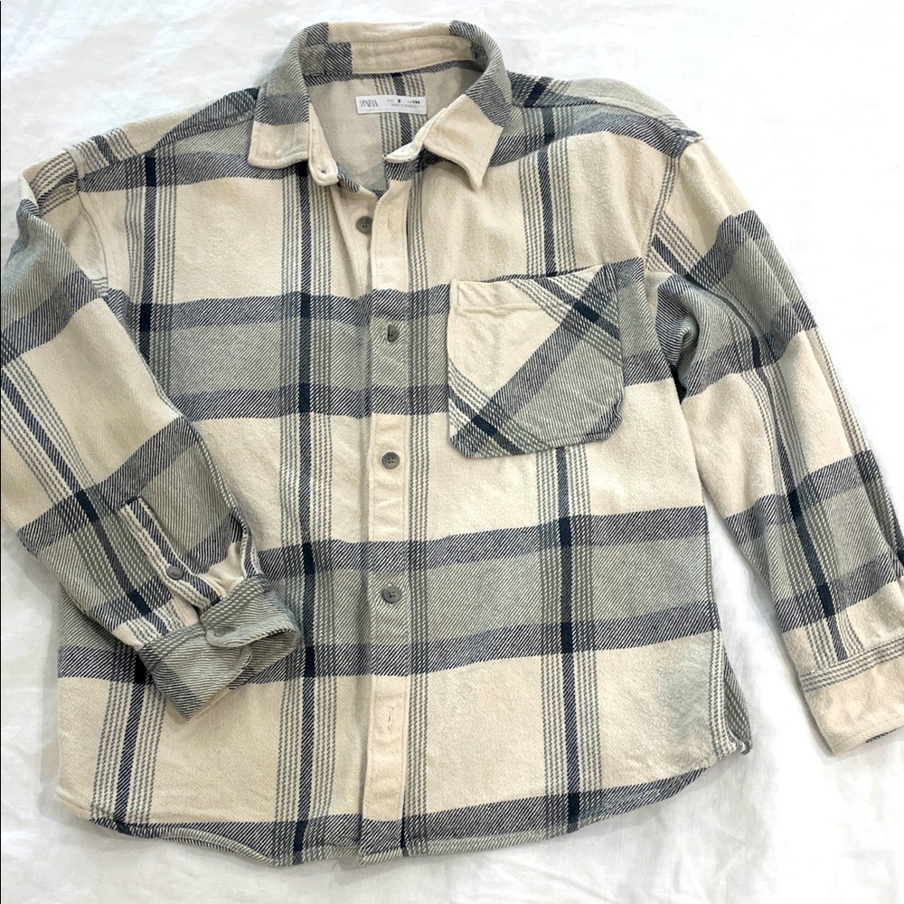 Zara Boys’ Plaid flannel overshirt